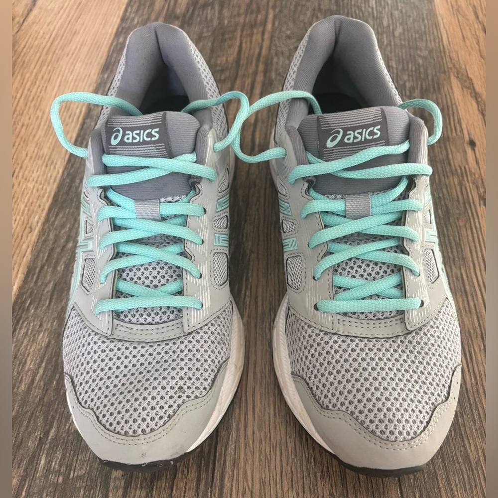 Asics Gel Contend 5 Running Shoes Womens Sz 8.5 Gray Everyday Comfort Amplifoam